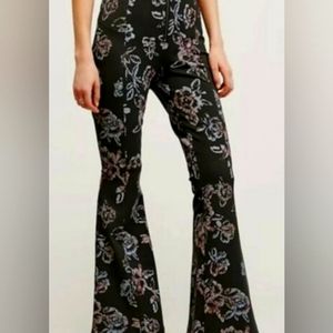 NWT Free people floral super flare pants
